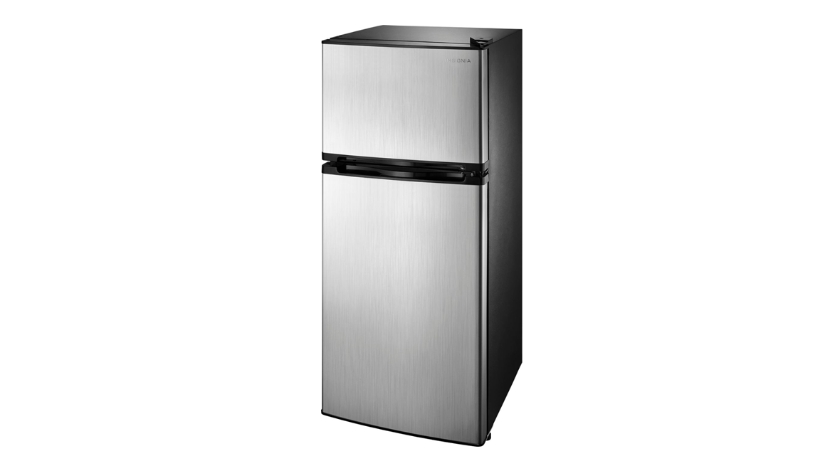 5- Mini Fridge with Top Freezer 5-Insignia (TM) - Stainless steel